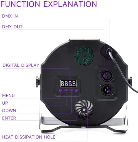 Strobe 36 DJ LED Par Light,RGB Party Lights with Sound Activated Remote DMX Control DJ Dance Uplighting for Christmas Halloween Wedding Party Disco Club Stage Bar Lighting (4 Packs) - Image 4