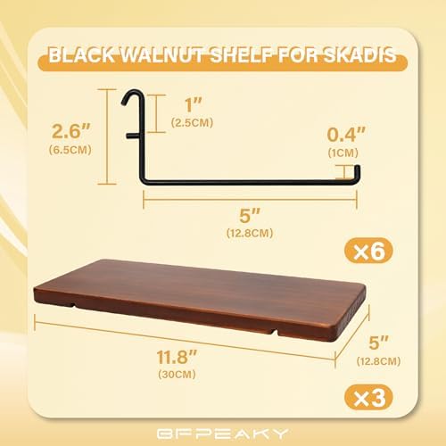 3 Pack Wooden Pegboard Shelves ONLY for IKEA Skadis - Image 2