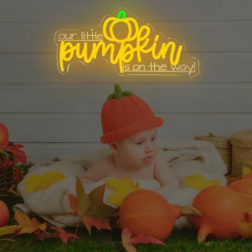 Fall Neon Sign A Little Pumpkin is on The Way Neon Sign - Image 7