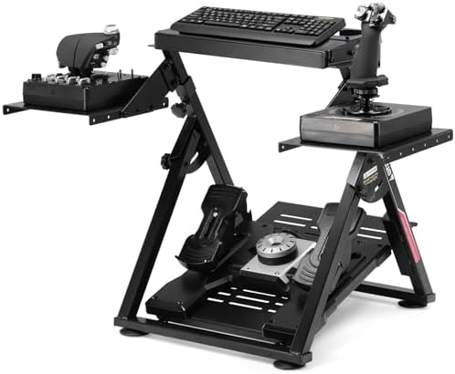 GTPLAYER Flight & Sim Racing Wheel Stand Simulator Cockpit Racing Steering Shifter and Flight Control Mounts Fit for Logitech/Thrustmaster/PXN Gaming Devices, Electronic Devices NOT Included, Black by GTPLAYER