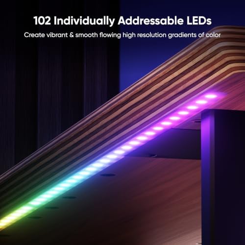 Nanoleaf Smart Monitor Stand, Wood Riser, RGB LED Task & Ambient Light - Image 4