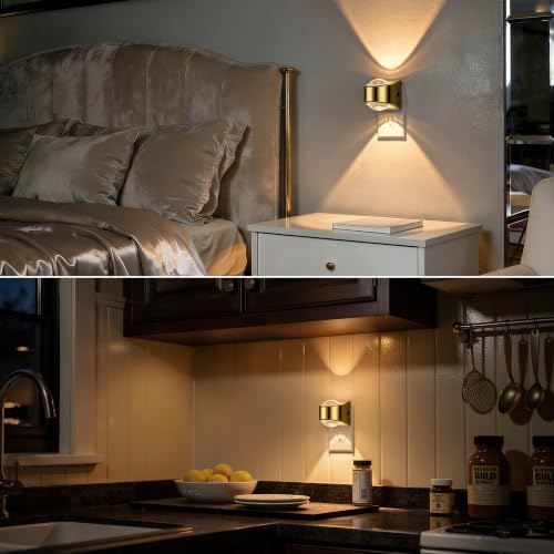 Briignite Projector Night Light, Rotating Gold Night Lights Plug into Wall - Image 6