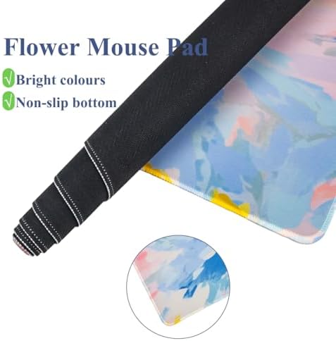 Gaming Desk Mat with Keyboard Wrist Rest Set, 4 in 1 Mouse Pad Set | Large Mouse Pad & Cloud Keyboard Wrist Rest& Mouse Wrist Rest&Coaster, Comfort and Support for Typing and Gaming - Image 4