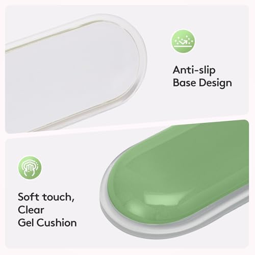 Gel Wrist Rest for Keyboard Mouse, Ergonomic Wrist Support Mouse Pad for Easy Typing Pain Relief, Comfortable Keyboard Wrist Pad, 2 PCS, Green Color Block - Image 5