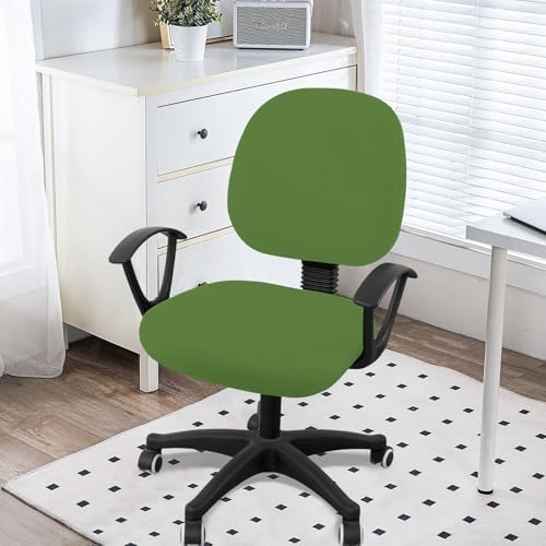 Smiry Stretch Printed Office Computer Desk Chair Covers for Seat & Backrest | Stretch Fit, Soft Fabric Universal Washable Removable, Anti-Dust Rotating Chair Slipcovers Protector - Image 2
