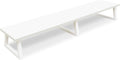 TEAMIX 42 inch Dual Monitor Riser White, Desk Organizer Stand for TV Laptop | Extra Long Stand Riser for 2 Monitors, Wood & Steel TV Riser, Holds 300lbs, Keyboard & PS5 Storage, For Home Office & Gaming by TEAMIX