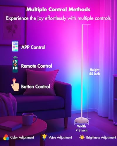 LED Corner Lamp, Smart RGB Floor Lamp for Living Room, Bedroom - Image 4