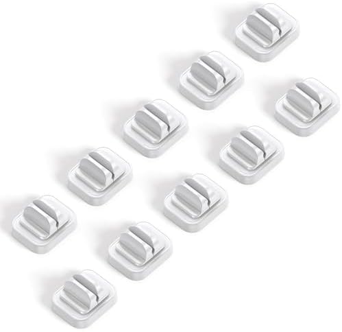 10Pack Cable Spring Holder Clips, Cord Organizer for Desk - Lamicall Adjustable Cord Clip, Wire Holder Organizer, Phone USB Charger Cable Holder, White by Lamicall