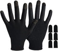 Gaming Gloves for Sweaty Hands - Rakizbe High-Sensitive Anti-Sweat Breathable Seamless Touch Screen Gloves with Thumb Finger Sleeves for iPad/Mobile Game Controller by Rakizbe