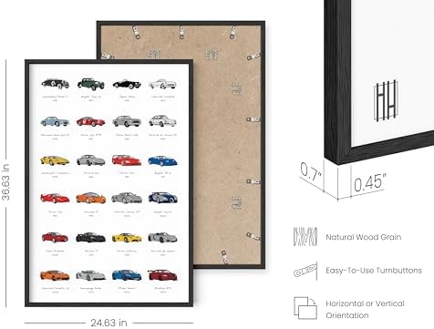 HAUS AND HUES Race Car Poster - Super Car Poster - Made in The USA - Black Frame 24x36 - Image 3