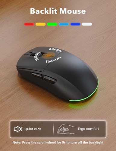 Trueque Wireless Keyboard and Mouse Combo, 4000mAh Battery, Wrist Rest - Image 6