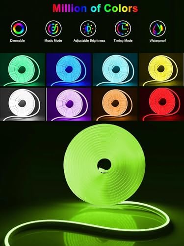 Ledagic 100ft RGB Led Neon Rope Lights, Remote App Control Led Rope Lights - Image 4