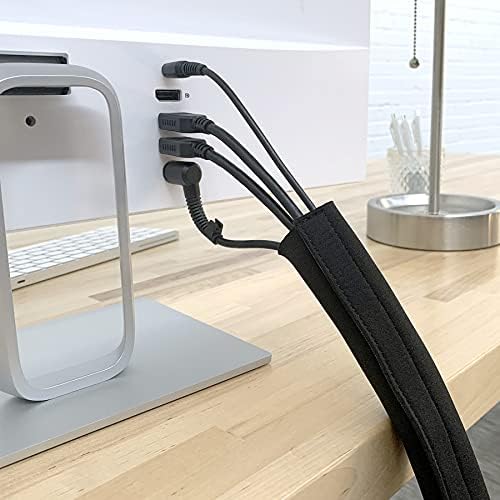 Hook and Loop Cable Sleeve by Wrap-It Storage - 120" x 4.5" Black - Image 2