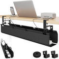 PEGZONE No Drill Under Desk Cable Management Tray, 31.5" Fabric Organizer by Pegzone