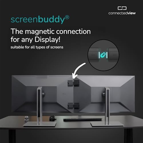 Set of 2, Magnetic Connection for Your Screens, Suitable for All Computer Monitors - Innovative Computer and Gaming Equipment - Image 3