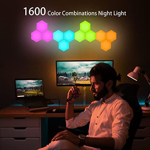Vcwtty Music Sync Hexagon Light Panels, 13 Colors, 10 Pack - Image 4