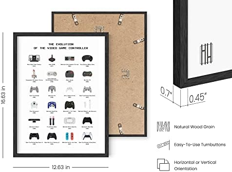 HAUS AND HUES Video Game Poster - Gamer Wall Decor for Boys Bedroom Posters, Video Game Room Decor for Teen Boys, Gaming Poster for Gamer Room Decor (Black Frame, 12x16) - Image 3