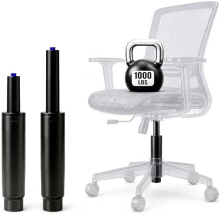 MySit 2.2" Stroke Office Chair Gas Lift Cylinder Replacement Sinking 1.2" | Heavy Duty 1000lbs Shortest Gas Spring Rod Chair Part Universal Size Black for Short Person, Class 4 by MySit