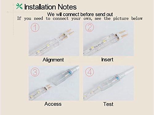 Connector, Connection Cable only Single Color High Voltage LED Light Strip - Image 4