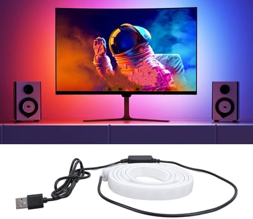 Tangxi RGB LED Strip Lights for 24" PC & Monitor, TV Backlight Behind Strip with Music Sync, Computer Light Bar Behind Screen for Desk Gaming - Image 7