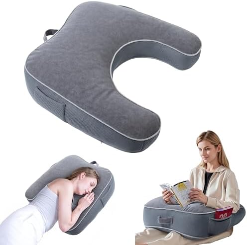 Johnear Reading Pillows for Gaming, Arm Rest Lap Desk Pillow for Gaming, U-Shaped Side Sleeper Body Pillow Orthopedic Contour Support Pillows for Neck,Back,Shoulder Pain Relief by JohnearHomeFashionDecorLife