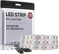 BTF-LIGHTING WS2812B IC RGB LED Strip,UL Listed,Pure Gold Wires,DC5V 3.28FT 60LED 5050SMD,Individually Addressable,Flexible for DIY Chasing Full Color Project,3M Tape,IP30(No Adapter or Controller) by BTF-LIGHTING