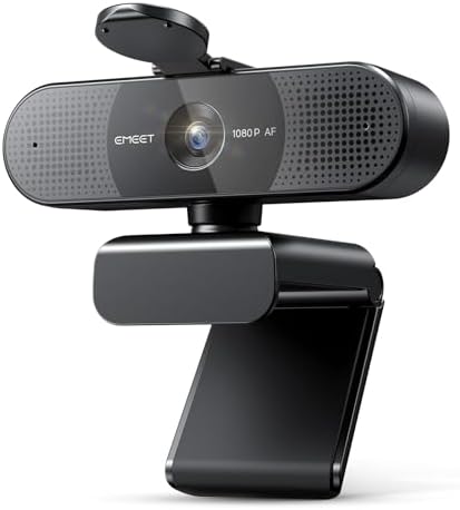 EMEET C960 AF 1080P Webcam for PC, Autofocus, 73° View Angle by EMEET