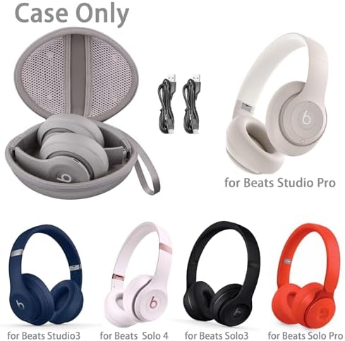 for Beats Studio Pro/Studio3/Solo4/Solo3 Headphones Hard Case, Sandstone - Image 2