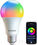 Smart Light Bulbs,WiFi & Bluetooth LED Light Bulb That Compatible with Alexa & Google Home, Color Changing Light Bulb, 10W A19 E26 2.4Ghz WiFi Light Bulbs 60 watt Equivalent, 800lm Dimmable by AFINSEA