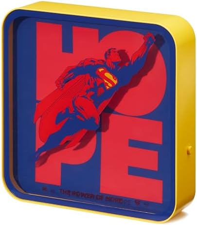 Numskull Official Superman 2025 Acrylic Logo Desk Lamp Wall Light for Bedroom, Office, Home, Study, Work - for Fans of Collectible DC Comics Merchandise by Numskull