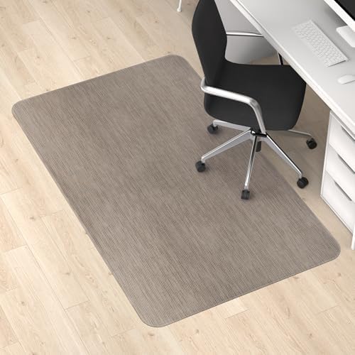Blvornl Office Chair Mat for Hardwood Floor, Computer Chair Mat, 47.2"x 60" | Dark Brown, Waterproof, easy to clean, suitable for hardwood, laminate, Rattan Woven Pattern, Durable Solid PVC Material by Blvornl