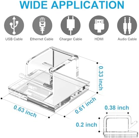 120 PCS Cable Clips Clear, Upgraded Adhesive Cord Clips for Wires on Wall, Christmas Light Clips Wire Clips for Cable Management Cord Organizer, USB, Phone Charger, Cat 6, Car Dash Cam - Image 3