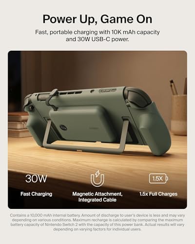 Belkin Nintendo Switch 2 Grip Charging Case with 10000mAh Power Bank 30W - Image 4