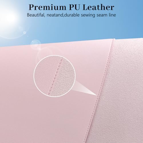 Pink Leather Desk Pad Large Mouse Pad, 35.4"x17" - Image 3