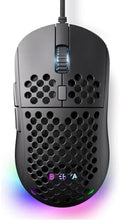 DIERYA M1SE Wired Gaming Mouse with Honeycomb Shell, 12800DPI Optical Sensor, 6 Programmable Macros, Software Support for Custom Key Config, and RGB Settings for Windows 7/8/10/XP, Vista, Linux-Black by DIERYA