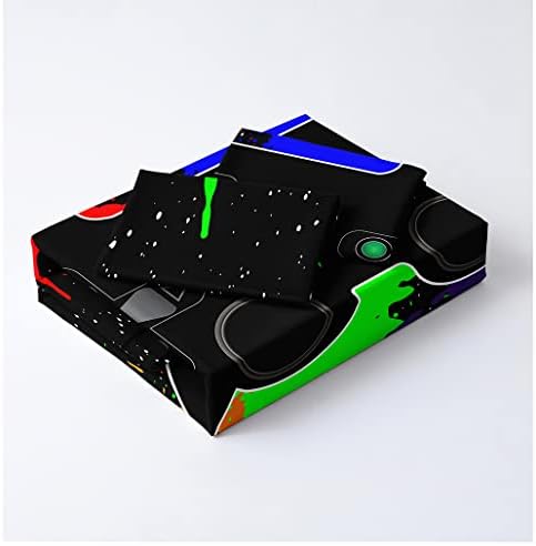 Game Bedding Set for Boys Kids Gamepad Duvet Cover with 2 Pillowcases Gamer Bedroom Decor Black Bed Set 3pcs,Twin Size - Image 6