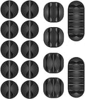 Shintop 16pcs Cord Organizer for Nightstand Phone Charger Cables (Black) by Shintop