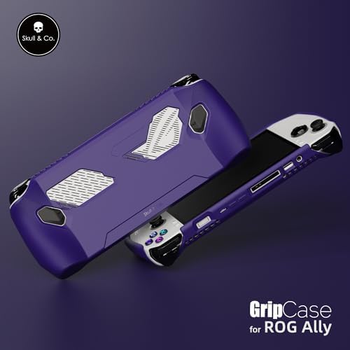Skull & Co. GripCase for ROG Ally (2023 Model): A Soft Protective Case with Textured Grips Full Protection and Stand, Shock-Absorption Non-Slip and Anti-Scratch Cover Design - Galactic Purple - Image 2