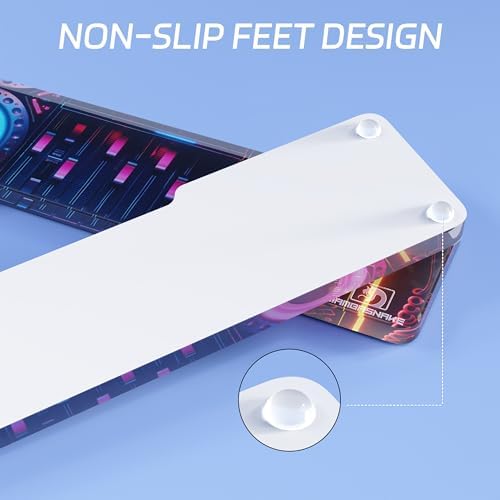 Punk Acrylic Keyboard Wrist Rest - Compact 60% Keyboard- Mechanical Keyboards Ergonomic Palm Rest for Computer Keyboard,Anti-Slip Base,Wrist Pad for Laptop,Office & Home-Easy Typing - Image 4