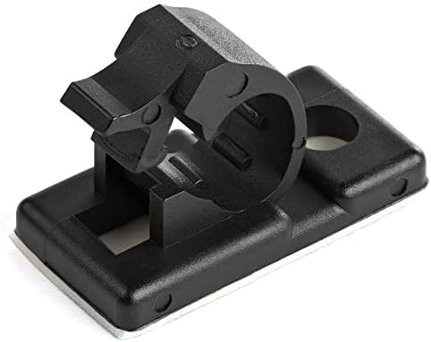 StarTech 100 Adhesive Cable Management Clips, Black, TAA, Sticky (CBMCC1) - Image 2