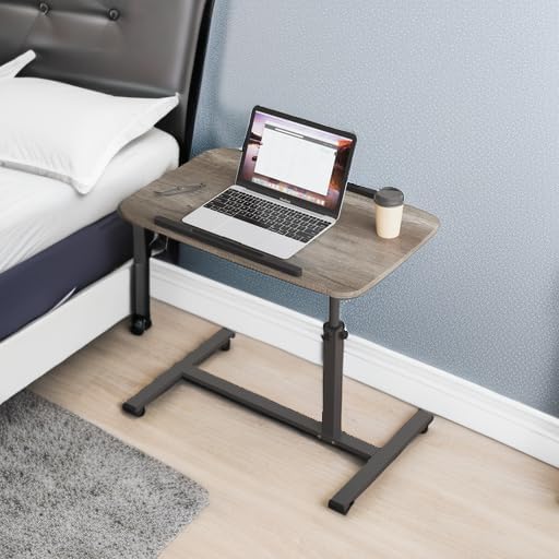 Furist Adjustable Overbed Bedside Table with Wheels Hospital Bed Table Portable Computer Stands Movable Desk Computer Table for Bed Laptop Stand for Couch - Image 5