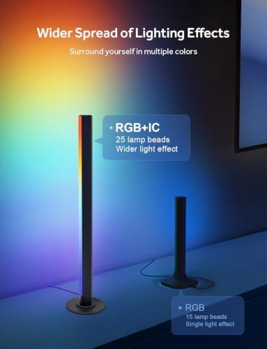 Smart LED Light Bars, Gaming Lights RGB Light Bar, 16 Million Colors Multiple Lighting Effects TV Backlights, APP Control, Remote Control, Music Sync for PC, Room Decorative, Ambient Lighting - Image 2