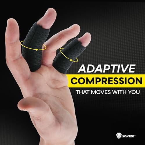 LIONTEK Single Flow Finger Sleeve V3 Pair — Joint Support & Compression for Activity, BJJ, Fitness, Volleyball, Basketball, and More (Small) - Image 4