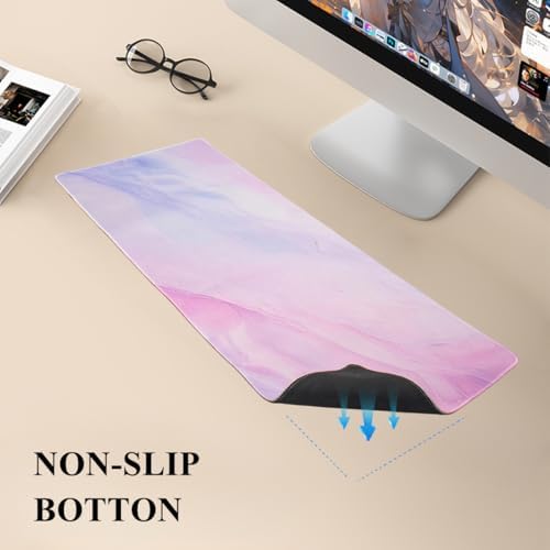 Gaming Desk Mat with Keyboard Wrist Rest Set, 4 in 1 Mouse Pad Set | Large Mouse Pad & Cloud Keyboard Wrist Rest& Mouse Wrist Rest&Coaster, Comfort and Support for Typing and Gaming - Image 6