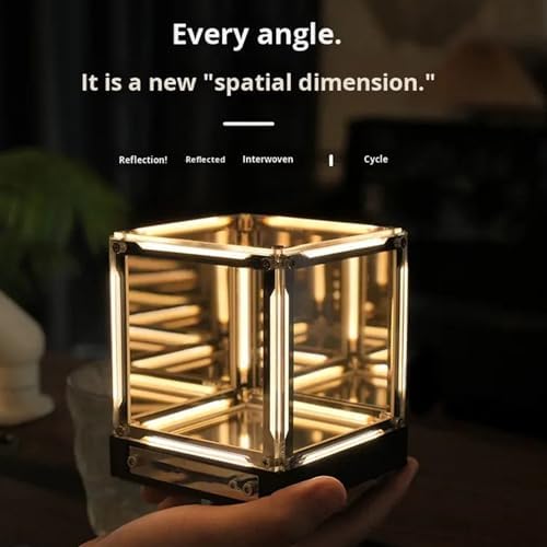 Infinity Hyper Cube LED Light, Infinite Space Abyss Lamp, One Touch Control Switch Endless Abyss Lighting Effect, DIY Assembly Creative LED Module Light Box for Gaming Desk Nightstand (White) - Image 2