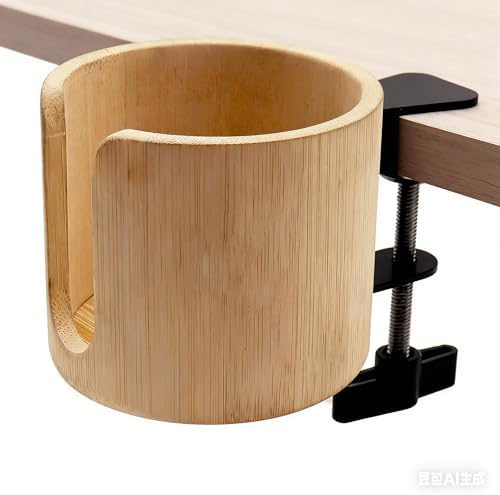 Desk Cup Holder Clamp, Anti-Spill Table Edge Cup Holder Clip for Office Home & PC Gaming Desk Accessories(1 Pack) by Tirifer