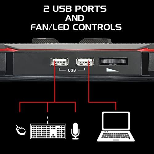 Accessory Power Enhance CRYOGEN 5 Laptop Cooling PAD RED - Image 4