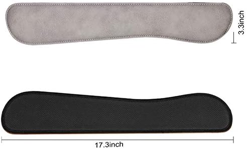 RICHEN Ergonomic PU Leather Keyboard Wrist Rest and Mouse Pad with Wrist Support, Memory Foam Set for Computer/Laptop,Gaming and Office, Comfortable for Easy Typing & Pain Relief (Gray White) - Image 3