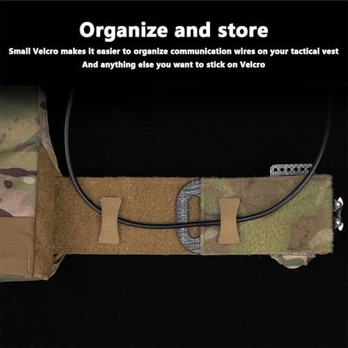 8PCS Tactical Helmet Cable Organizer Set – Reusable NVG Comms Wire Restraints Hook & Loop Fastening Patches for Tactical Headset, Walkie-Talkie, and Communication Gear - Image 6