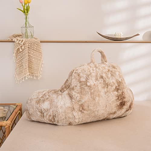 A Nice Night Khaki Reading Pillow, 17" Bed Wedge Pillows with Arms, M - Image 6
